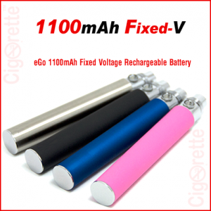 A 1100mAh Fixed-V eGo style rechargeable battery