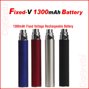 A 1300mAh Fixed-V eGo style rechargeable battery