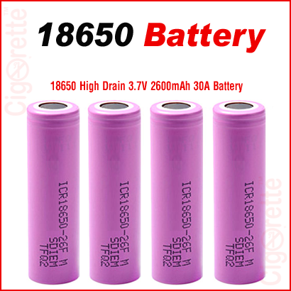 A quality Li-ion high drain rechargeable 18650 battery for e-cig MODs