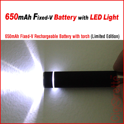 A smart eGo 650mAh LED light torch rechargeable battery