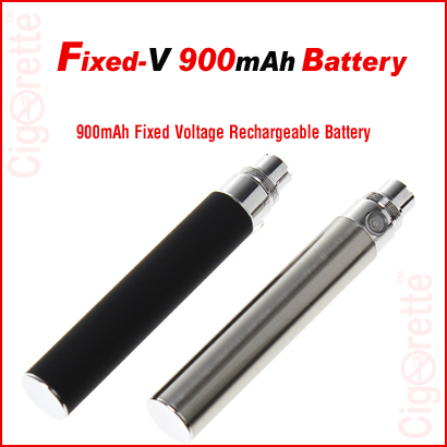 A 900mAh Fixed Voltage eGo style e-cig rechargeable battery