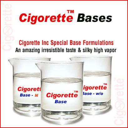 Cigorette special eLiquid Bases - Cigorette Inc - electronic liquids and electronic cigarettes - Canada