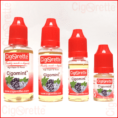 Cigomint e-liquid - grapes and mint vaping ejuice