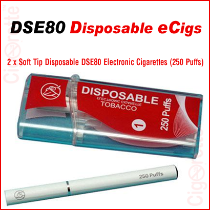 2 medium strength disposable DSE80 e-cigarettes