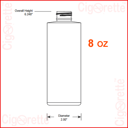 8 oz HDPE Cylinder Bottle