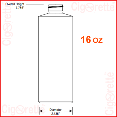 16 oz HDPE Cylinder Bottle