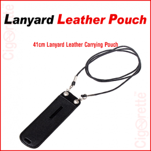 An eGo style neck lanyard leather pouch