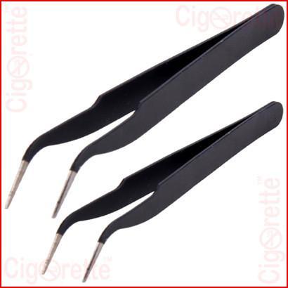 An ESD anti-static angled stainless steel RBA tweezers