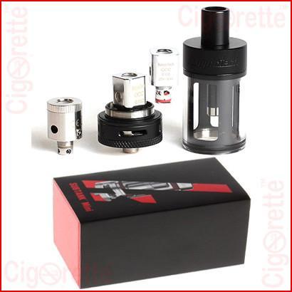 A clearomizer and RTA SubTank Mini-V2 sub-ohm OCC invention that performs as a sub-ohm dripper and offers the convenience of a large tank