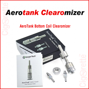 A 510 threaded air-flow control AeroTank Clearomizer of 2.5 ml tank volume and 2.0 ohm coil resistance
