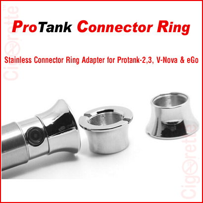 A decorative stainless connector ring that covers the 510 threading connection between batteries and atomizers.