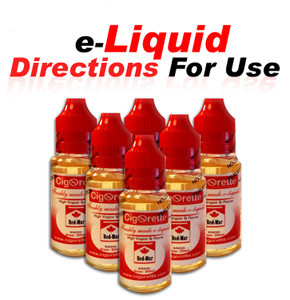 Cigorette Inc e-liquid directions for use