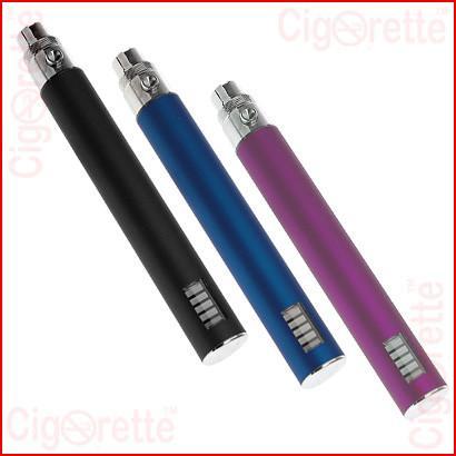 eGo-VV LCD variable voltage batteries that show remaining battery power, and control voltage output.