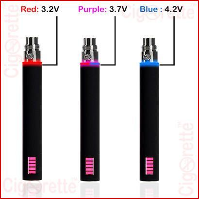 eGo-VV LCD variable voltage batteries that show remaining battery power, and control voltage output.