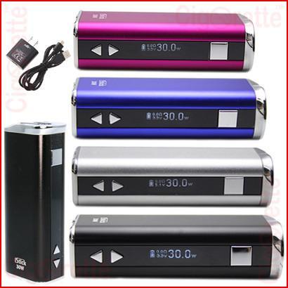 An advanced VV/VW personal vaporizer of a 5-30Watt range, 2200mAh capacity, compact palm-held size, and fashionable metallic appearance