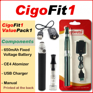 CigoFit1 is a Cigorette Inc value pack-1 that fits your budget.