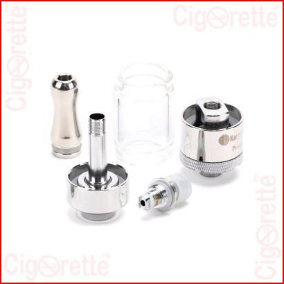 A 510 threaded Protank-3 clearomizer of 2.5ml tank volume and 2.0 ohm bottom dual coil resistance