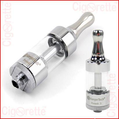 A 510 threaded Protank-3 clearomizer of 2.5ml tank volume and 2.0 ohm bottom dual coil resistance