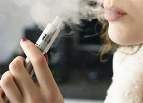 What is in the e-cigarette vapor?